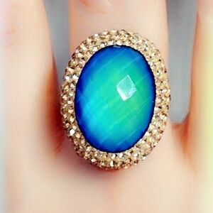 18k Gold/Sterling Turkish Gemstone Ring